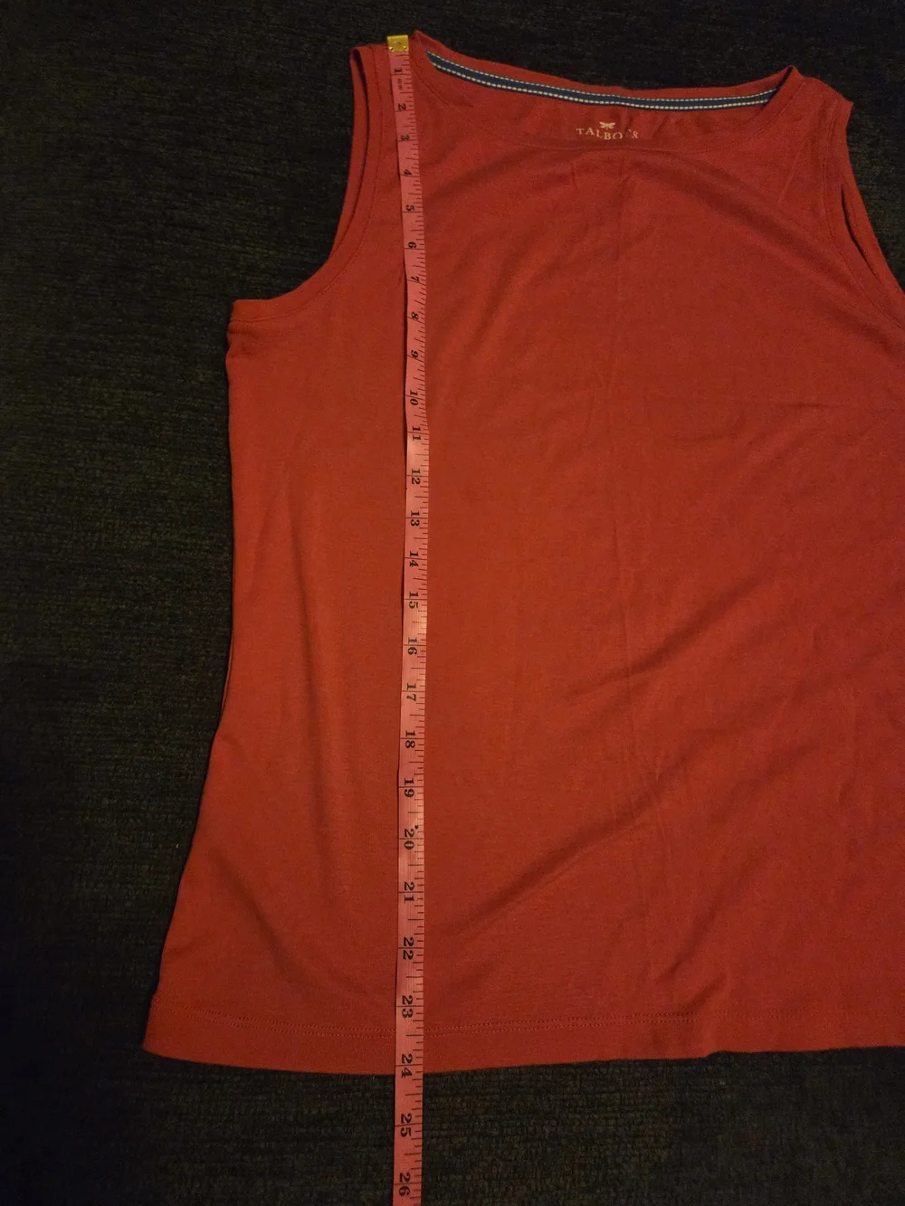 Talbots Pink Cotton Tank Top. Size L - Picture 4 of 5